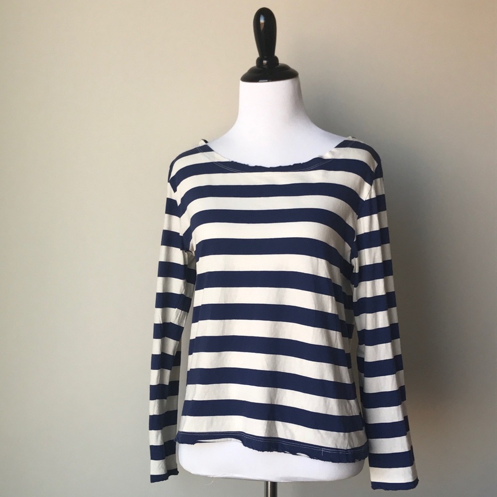CLOSING SALE Current Elliott Striped Boatneck Top